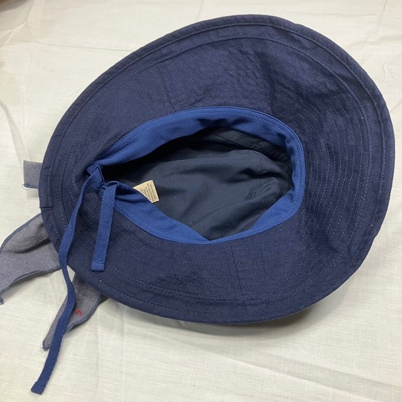 Duluth Trading Company Women Blue Wide Brim Sun Rootstock Bucket Hat Bow S M EUC - Picture 6 of 8